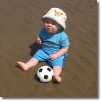 My little boy Ben on the beach at 9 months old My little boy Ben on the beach at 9 months old